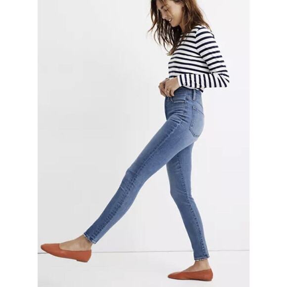 Madewell 11” High Rise Skinny Jeans Denim Medium Wash Size 26 - Picture 2 of 15